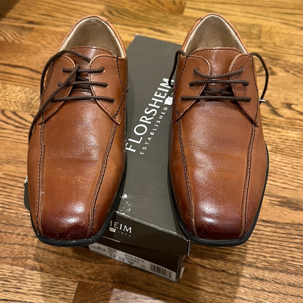 Florsheim Boys 3.5 Reveal Bike Ox in Cognac color
